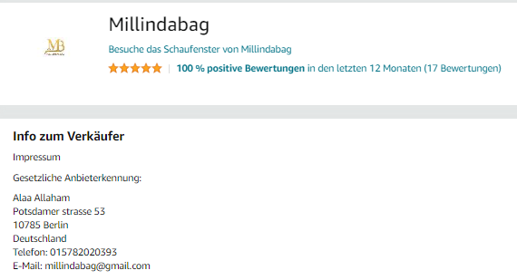 Millindabag Impressum